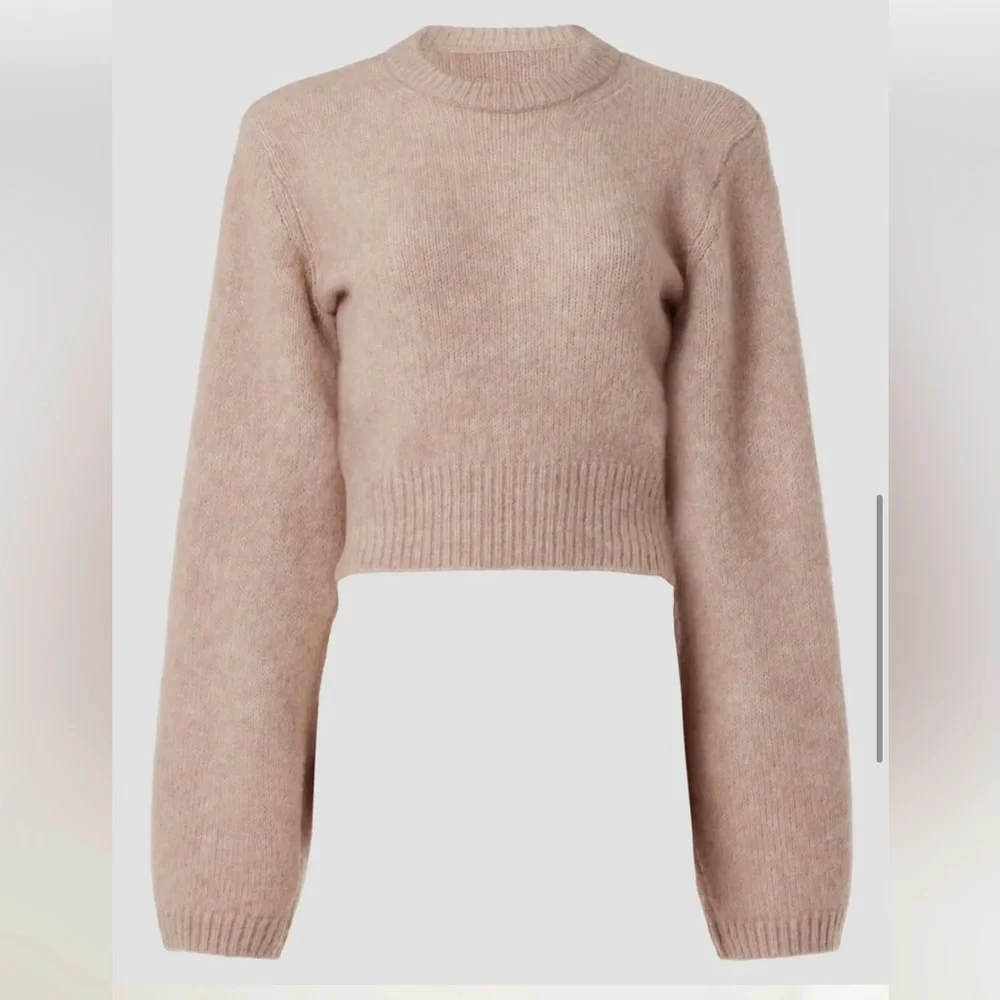 Club Monaco Cable Sleeve Alpaca Blend Sweater - Picture 5 of 11